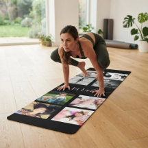 Maak Je Eigen 8 Foto Collage En Naam Yoga Mat
