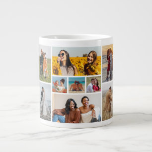 Maak Je Eigen 9 Foto Collage Extra Grote Beker