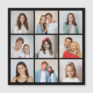 Maak Je Eigen 9 Foto Collage Magnetische Kaart