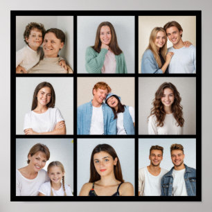 Maak Je Eigen 9 Foto Collage Poster