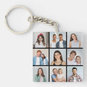 Maak Je Eigen 9 Foto Collage Sleutelhanger