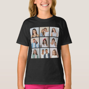 Maak Je Eigen 9 Foto Collage T-shirt