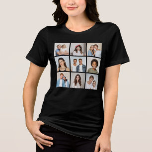 Maak Je Eigen 9 Foto Collage  Tri-Blend Shirt