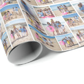 Maak je eigen 9 fotocollage gepersonaliseerd cadeaupapier (Rol Hoek)