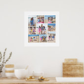 Maak je eigen 9 fotocollage gepersonaliseerd poster (Keuken)