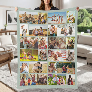 Maak Je Eigen Aangepaste 24 Foto Collage Fleece Deken
