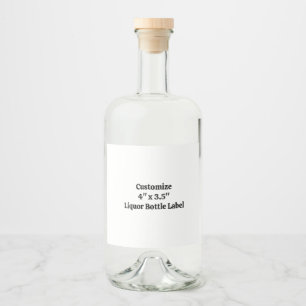 Maak je eigen aangepaste 4" x 3,5" drankfles likeurfles etiket