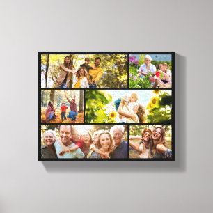 Maak Je Eigen Aangepaste 6 Foto Collage Canvas Afdruk