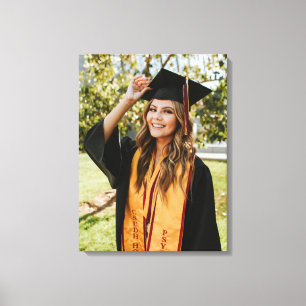 Maak Je Eigen Aangepaste Afstudeerfoto Canvas Afdruk