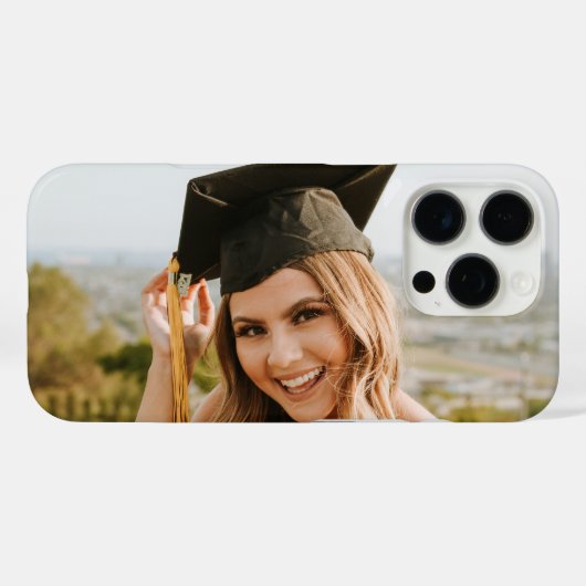 Maak Je Eigen Aangepaste Afstudeerfoto Case-Mate iPhone Case (Achterkant (horizontaal))