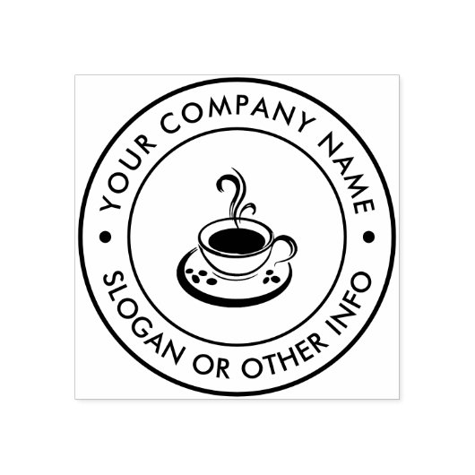 Maak je eigen aangepaste bedrijfslogo koffie 	rubberstempel (Afrduk)