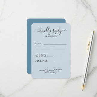 Maak Je Eigen Aangepaste Calligrafie RSVP Kaartje