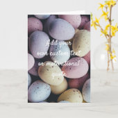 Maak Je Eigen Aangepaste Citaat - Chocolade Eieren Kaart (Gele Bloem)