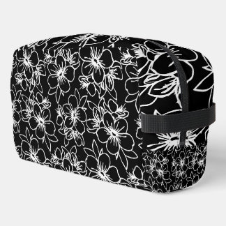 Maak Je Eigen Aangepaste Eenvoudige Zwarte Bloemen Toilettasje