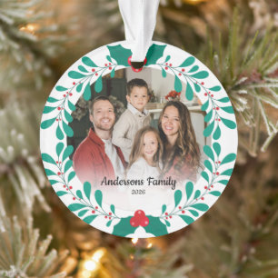 Maak je eigen aangepaste foto familie naam rif ornament
