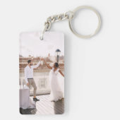 Maak Je Eigen Aangepaste Foto Moderne Lijst Sleutelhanger (achterkant)