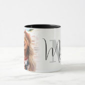 Maak Je Eigen Aangepaste Foto Monogram  Mok (Midden)