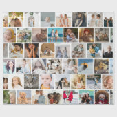 Maak Je Eigen Aangepaste Foto Raster Cadeaupapier (Vlak)