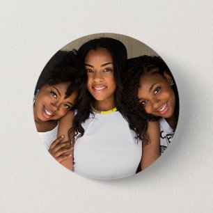 Maak je eigen aangepaste foto ronde button 5,7 cm