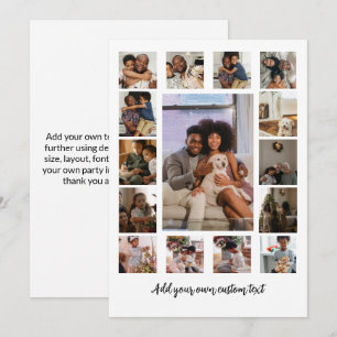 Maak je eigen aangepaste gepersonaliseerde 15 foto kaart