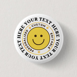 Maak je eigen aangepaste gepersonaliseerde lege sj ronde button 3,2 cm