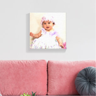 Maak Je Eigen Aangepaste Kinderen Foto Modern Canvas Afdruk