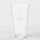 Maak Je Eigen Aangepaste Monogram En Naam rood Glas (Achterkant)