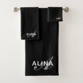 Maak Je Eigen Aangepaste Monogram Kleur Match Bad Handdoek (Insitu)