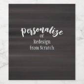 Maak Je Eigen Aangepaste Ontwerp Wijn Etiket (Enkel label)