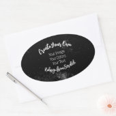 Maak Je Eigen Aangepaste Ovale Sticker (Envelop)