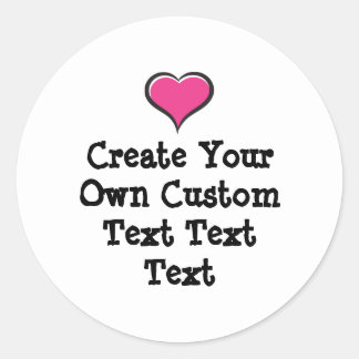 Maak je eigen aangepaste tekst witte achtergrond ronde sticker