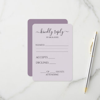 Maak Je Eigen Aangepaste Trouwcalligrafie RSVP Kaartje