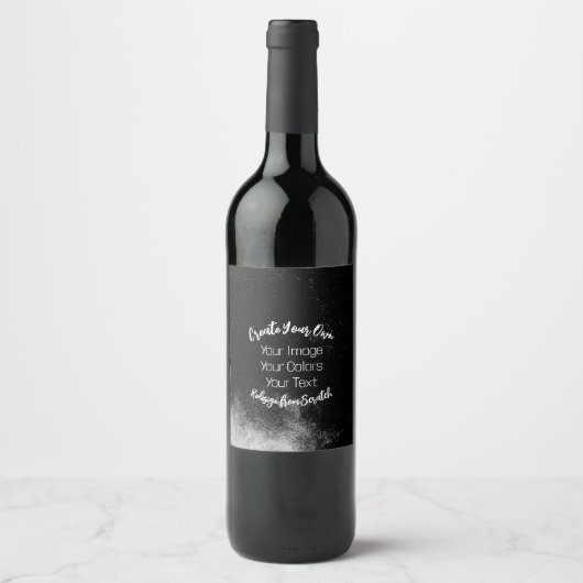 Maak je eigen aangepaste wijn etiket (Voorkant)