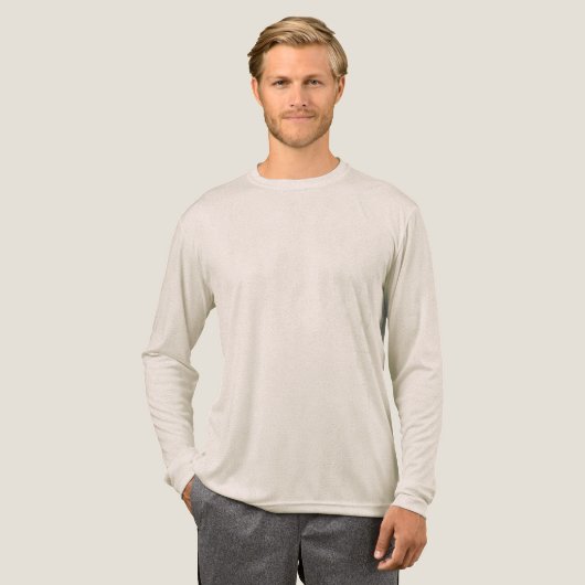 Maak je eigen aangepaste wit Tri-Blend shirt (Voorkant)