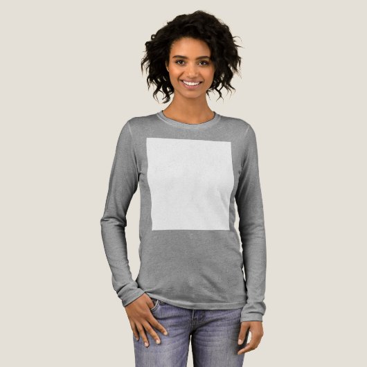 Maak je eigen aangepaste wit Tri-Blend shirt (Voorkant)
