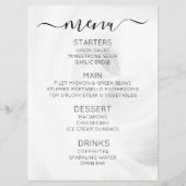 Maak Je Eigen Aangepaste Witte Licht Draaikolken Menu (Voorkant)