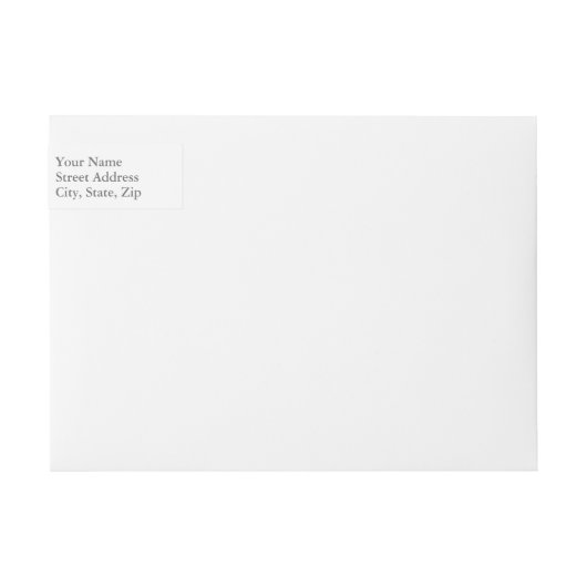 Wikkel Retouradres labels, Klassiek - 2,54 cm x 18,42 cm (Voorkant)