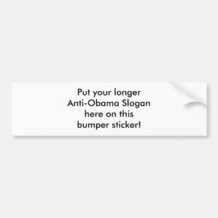 Maak je eigen anti-Obama-bumpersticker! Lang Bumpersticker