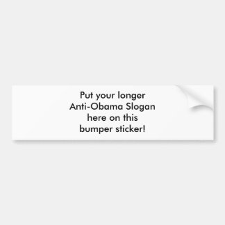 Maak je eigen anti-Obama-bumpersticker! Lang Bumpersticker