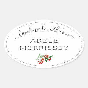 Maak Je Eigen Aquarel Bloemen Met Liefde Ovale Sticker