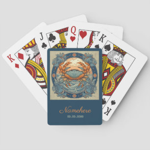 Maak je eigen Art Nouveau Kanker Zodiac Pokerkaarten