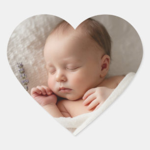 Maak je eigen baby op maat hart sticker