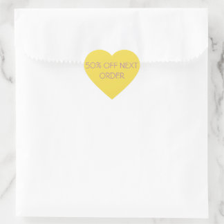MAAK JE EIGEN BEDRIJFSSTICKERS HART STICKER