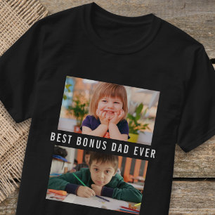 Maak je eigen Beste Bonus Papa Ooit 2 Foto T-shirt