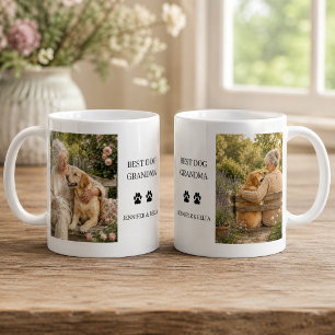 Maak je eigen Beste hond oma monogram foto Koffiemok