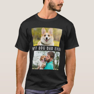 Maak je eigen Beste hond papa ooit 2 foto collage T-shirt