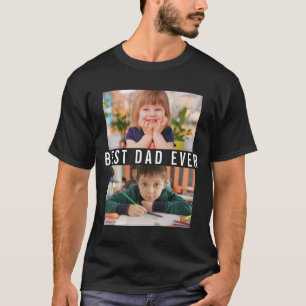 Maak je eigen Beste Papa Ooit 2 Foto Collage T-shirt