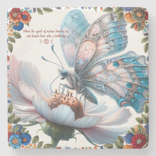 Maak Je Eigen Betoverde Bloemvlinder Stenen Onderzetter