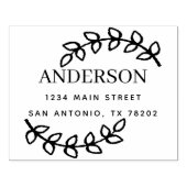 Maak je eigen | Bladeren Retouradres Rubberstempel (Afrduk)