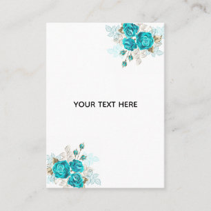 Maak je eigen blauwe elegante roos contactkaartje
